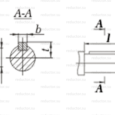 Мотор-редуктор 3МП-80 (МПз-80) — Размеры цилиндрических валов